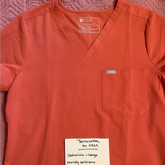 Figs women’s scrub top - terracotta - Large - Picture 2 of 6